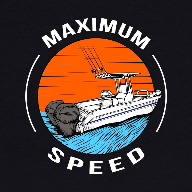 Speedboat Racing Boat Motorboat Captain by Foxxy Merch